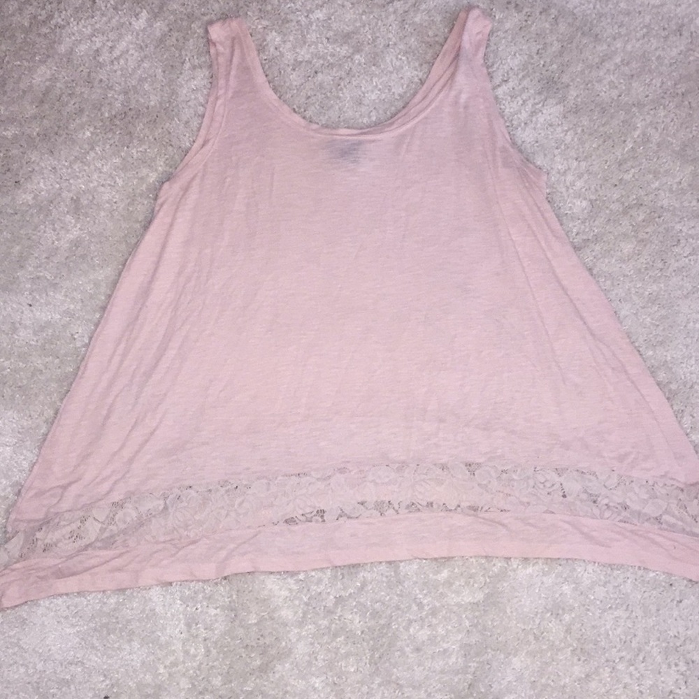 Torrid pink tank with lace